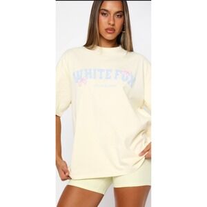 White Fox Daydreamers Madeline Oversized Tee Y2K Baddie Streetwear M/L Trendy